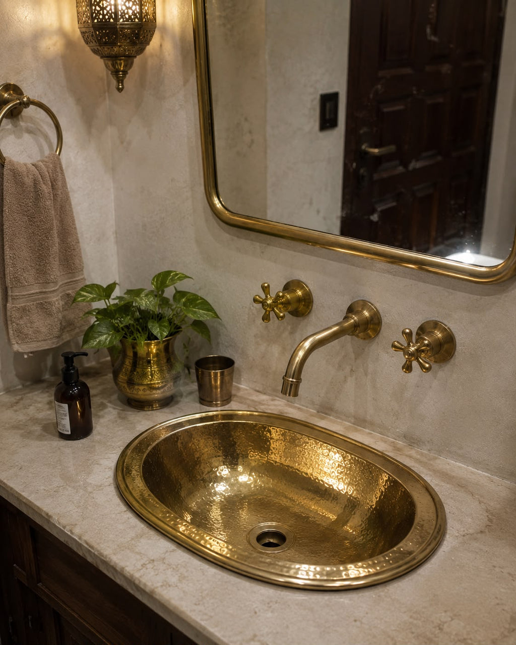 Handcrafted Moroccan Brass Sink