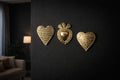 MOROCCAN  COPPER HEART WALL DECOR (SEY OF3)