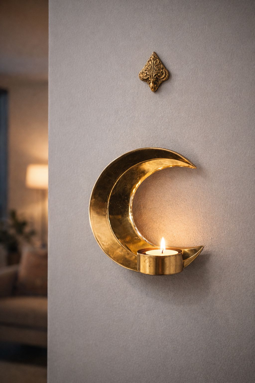 MODERN COPER CANDLE WALL DECOR