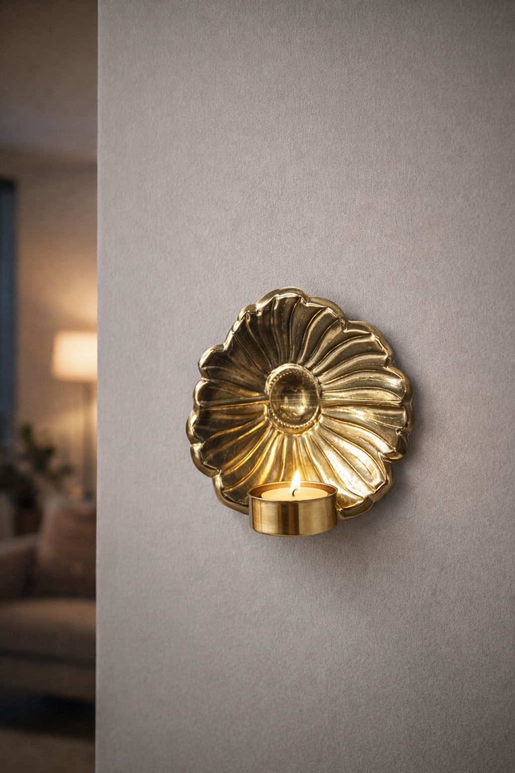 MODERN COPER CANDLE WALL DECOR