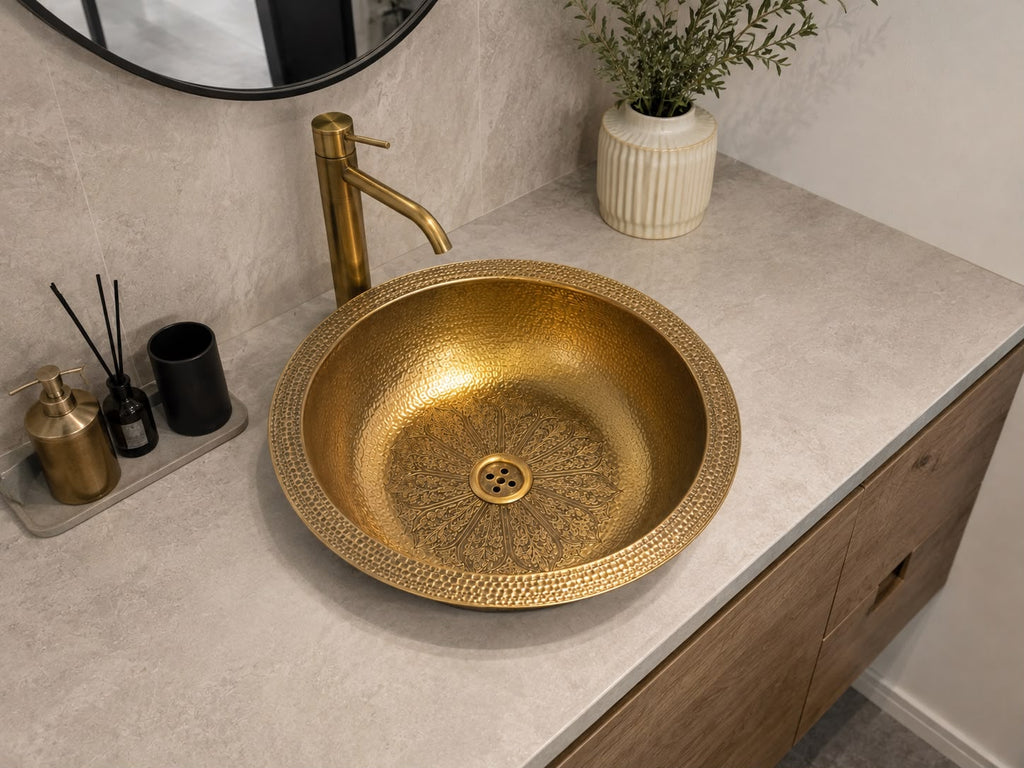Handcrafted Moroccan Brass Sink